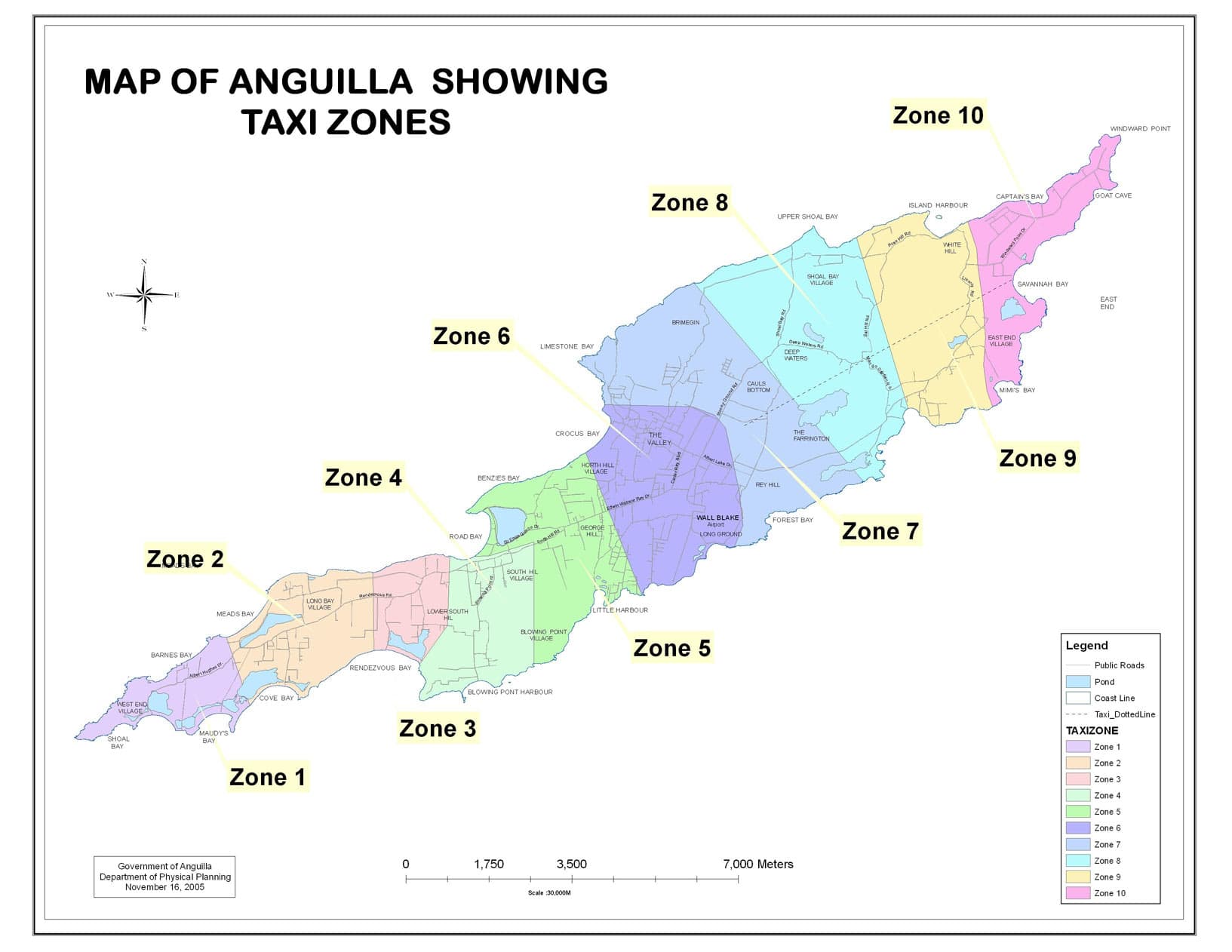 Anguilla Taxi Zone Map